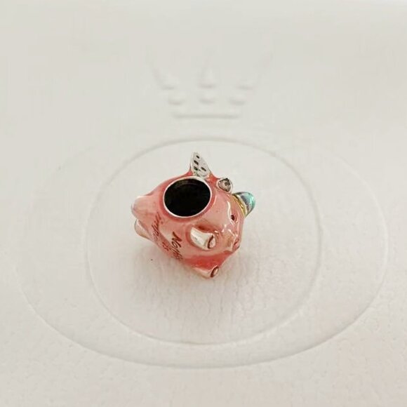 Pandora Flying Unicorn Pig Charm - Picture 5 of 5